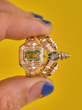 Load image into Gallery viewer, &#39;Torque&#39; ring :: Green tourmaline :: Ready to ship
